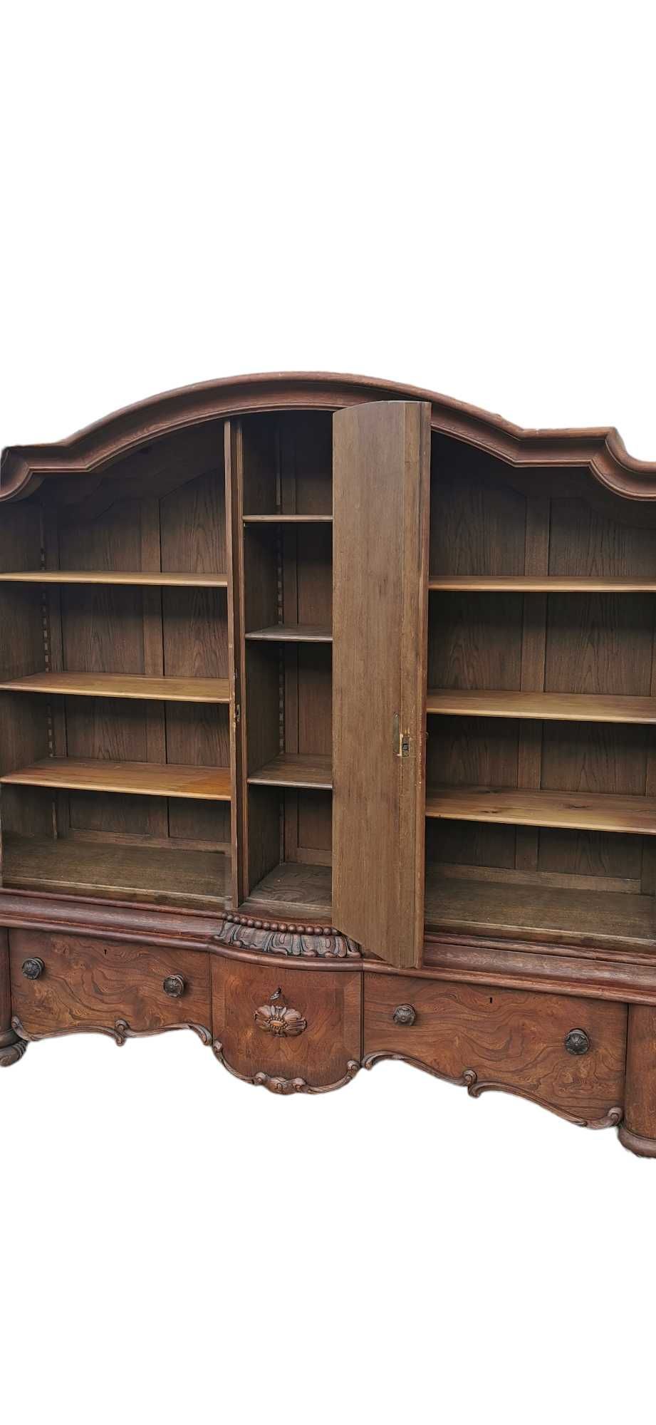 Okazja! Neobarokowa dębowa biblioteka z 1925 roku.