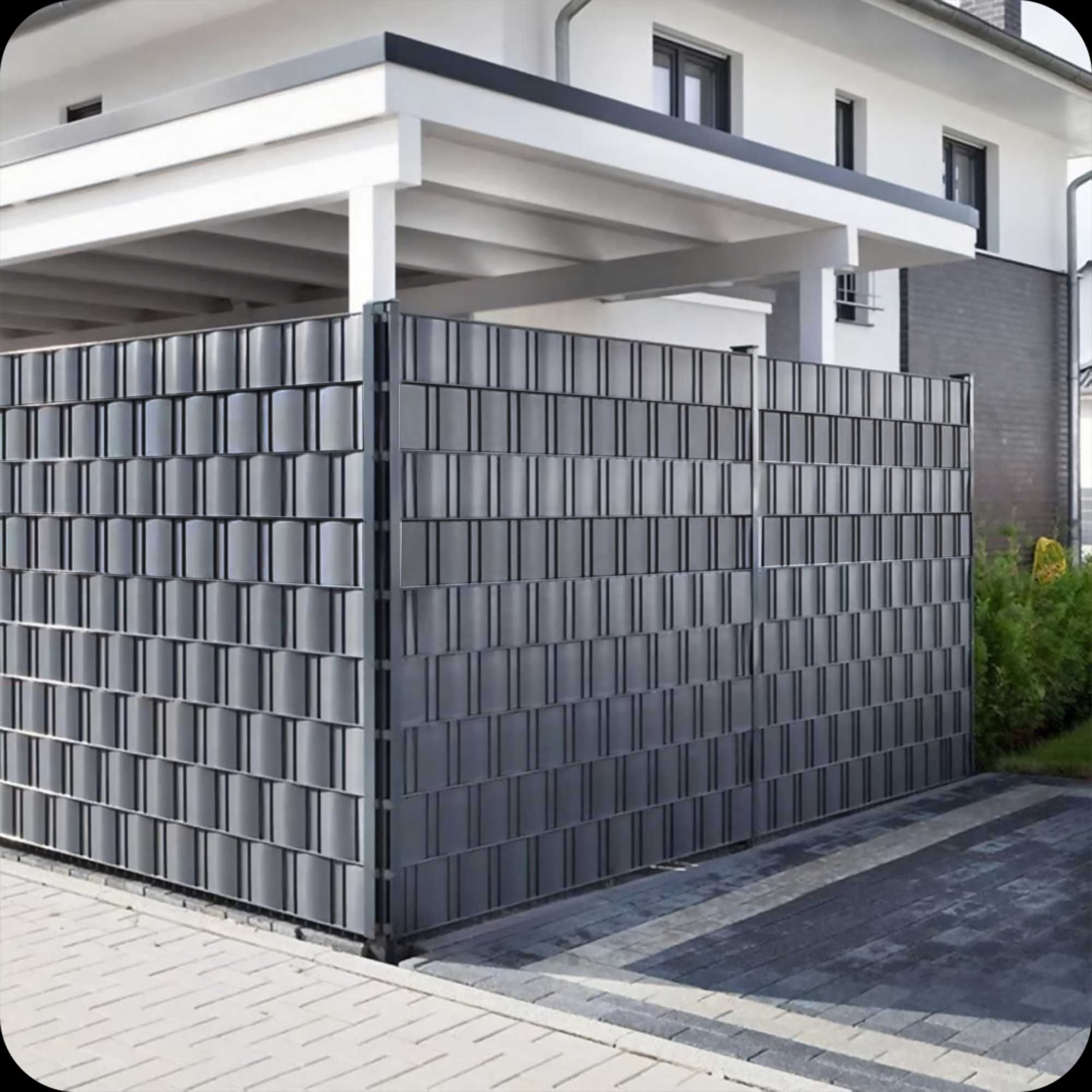 taśma ogrodzeniowa 19x35m osłona na ogrodzenia panelowe 30 klipsów