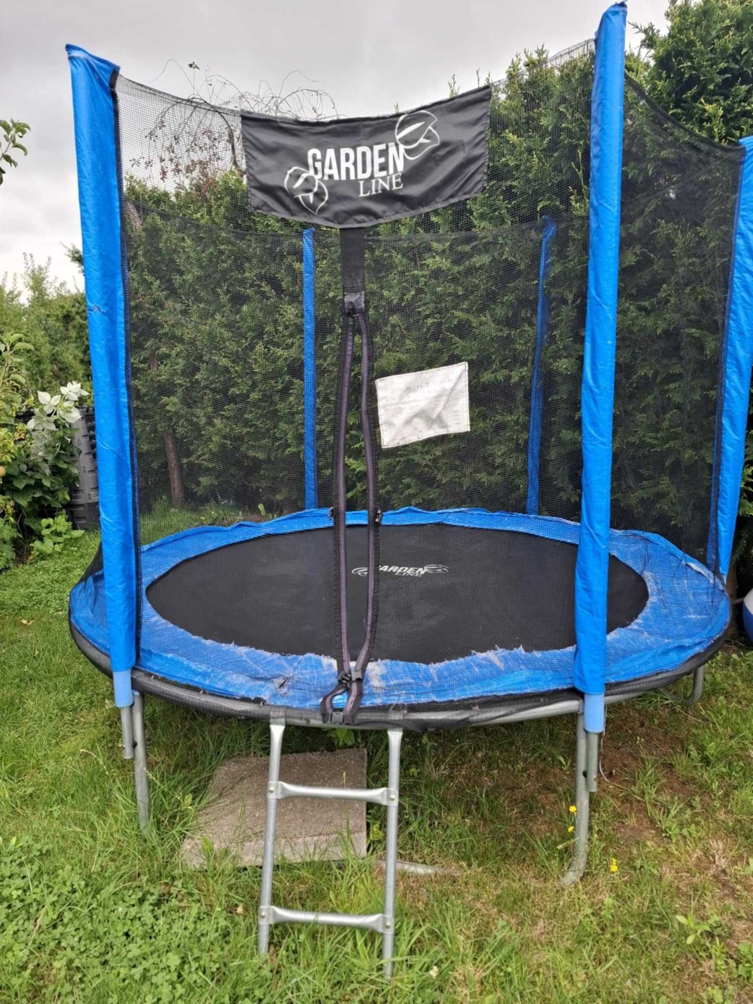 Trampolina ogrodowa Drabina Siatka 252cm 8FT ( Używana )