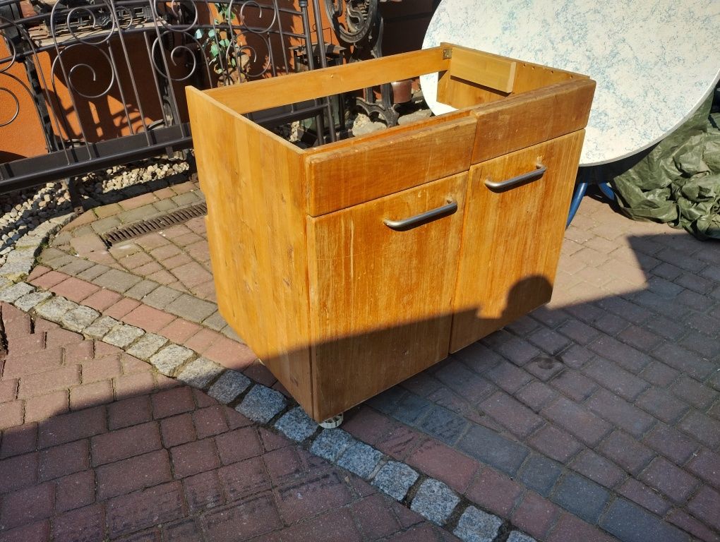 Szafka pod zlewozmywak z litego drewna