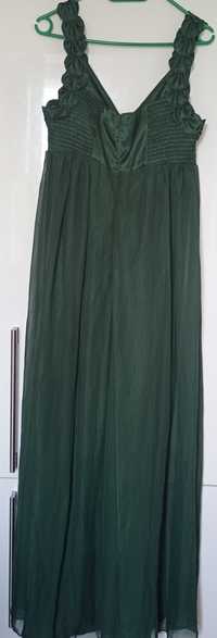 sukienka śliczna butelkowa zieleń, 42 cm Bonprix