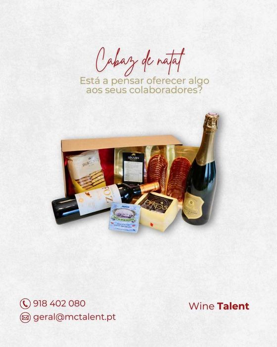 Torne este Natal memorável com cabazes personalizados da Wine & Talent