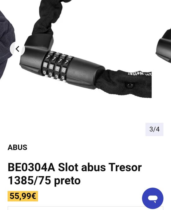 Corrente cadeado com código 85cm 100% nova para mota bicicleta trotine