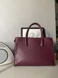 Duża bordowa torba shopper firmy Sinsay