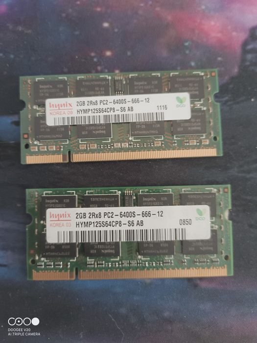 memória RAM DDR2 sodim 2x2gb