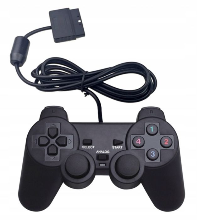 Kontroler PS2 Pad zamiennik PlayStation 2 czarny Play Station