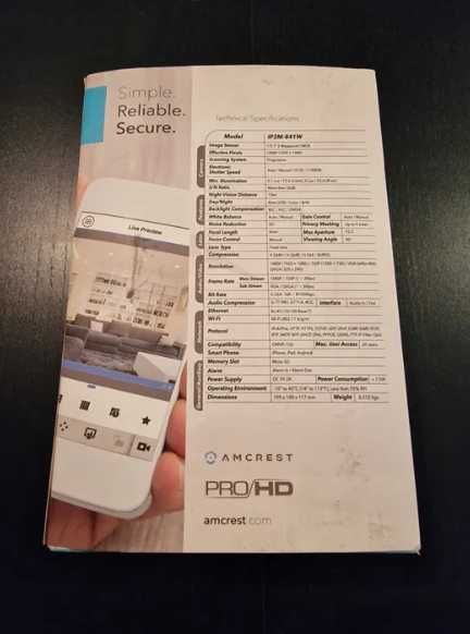 AMCREST 1080P Pan/Tilt WI-FI Camera