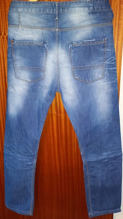 Calças ganga azul lavado da Pull&Bear