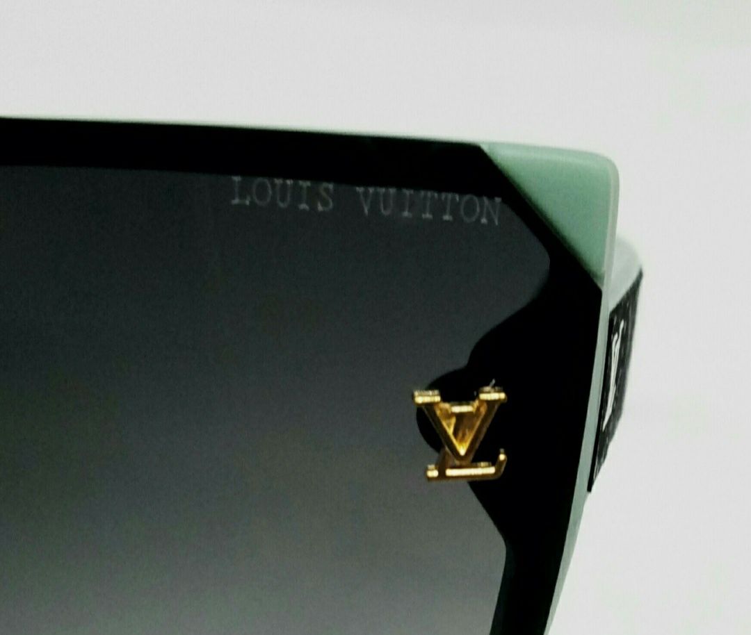 Louis Vuitton модные женские очки черно зеленые с градиентом