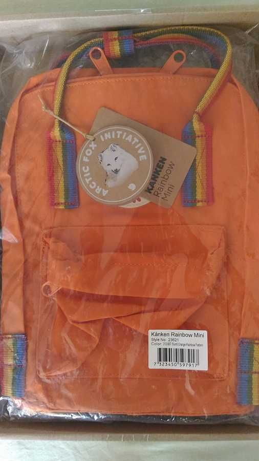 Рюкзак Fjallraven Kanken Rainbow Mini 23621. Новий, Оригінал