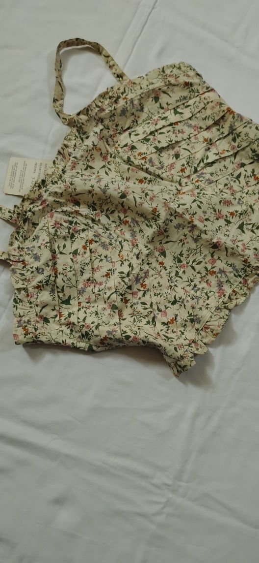 Top multicolor com alças curto.