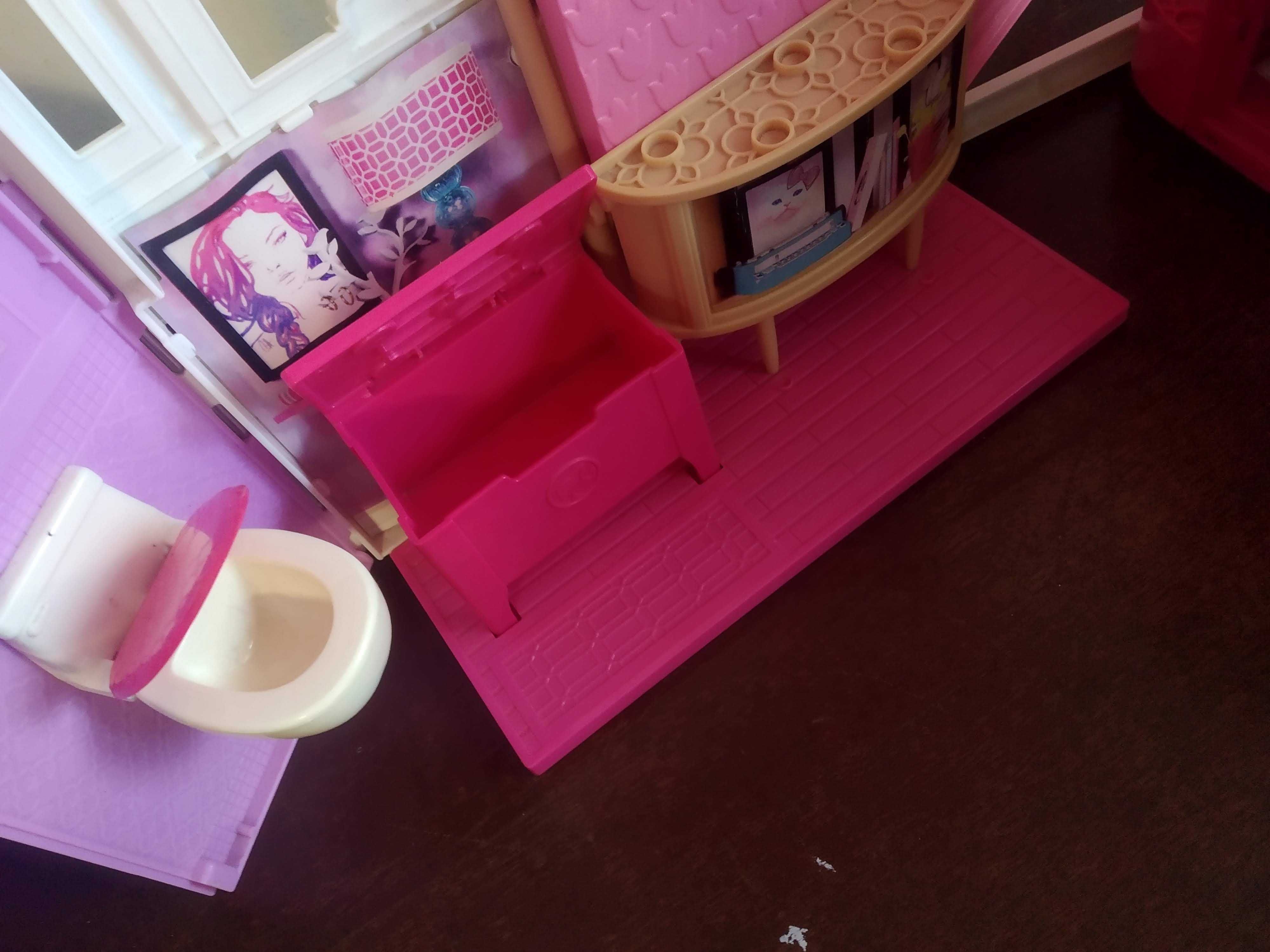 Brinquedo Casa Maleta de bonecas da Barbie desdobrável com divisões