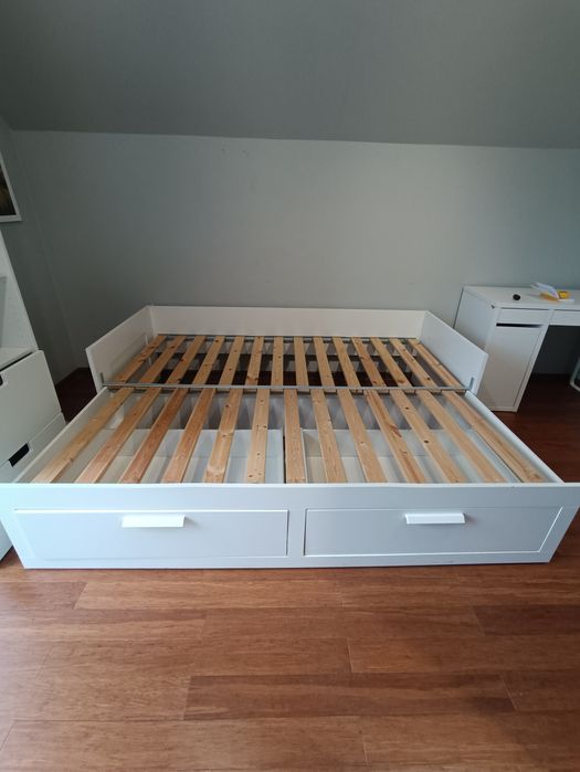 Łóżko białe Brimnes IKEA