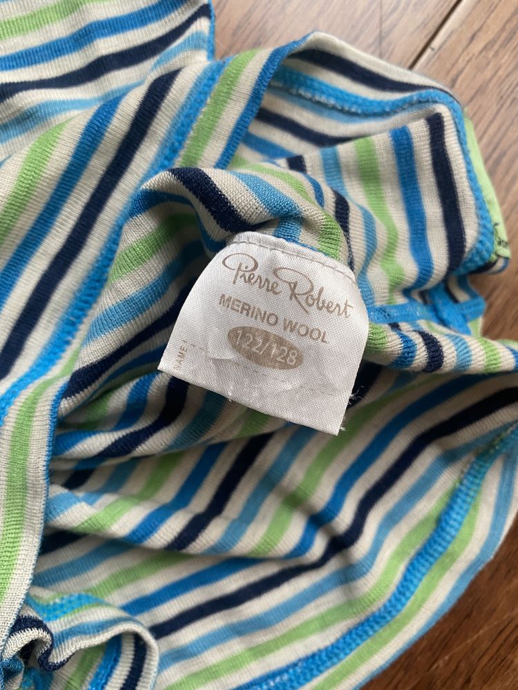 122/128 merino wool merynos wełna bluzka podkoszulka piżamka janus