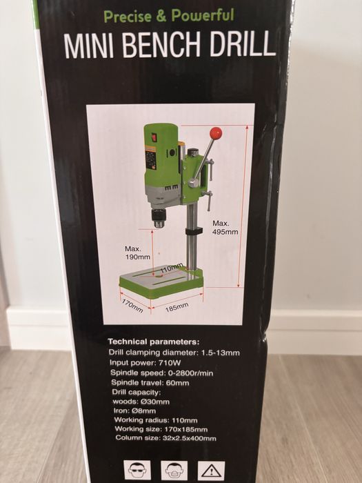 WIERTARKA STOŁOWA KOLUMNOWA BG-5156E 700W precyja, bez luzów, solidna