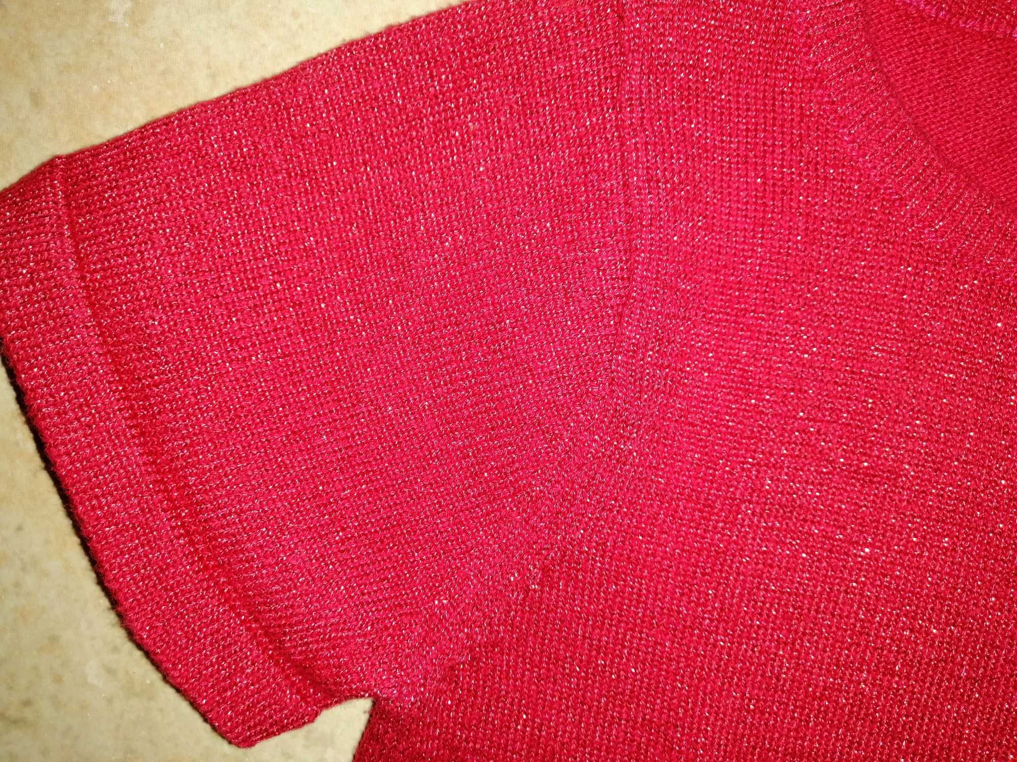 Vestido vermelho brilhante para menina tamanho 5/6 anos marca H&M