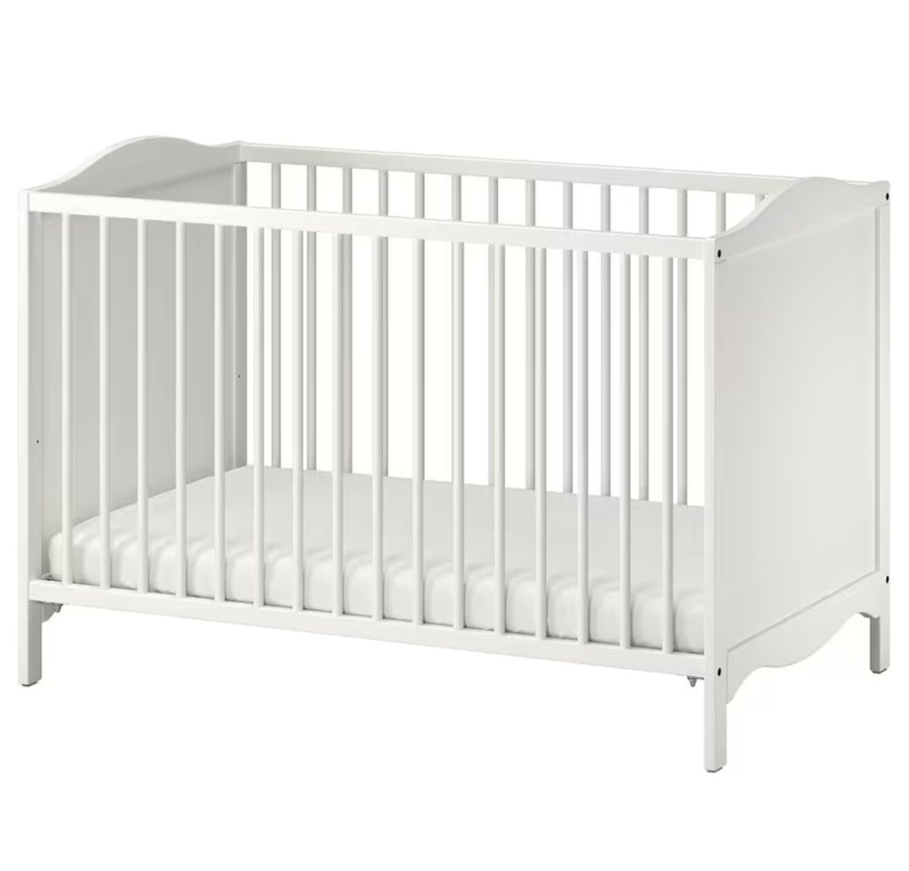 Berço branco IKEA SMÅGÖRA 60x120 c/ colchão