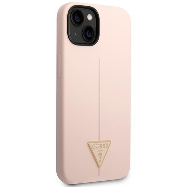 Guess Etui Silicone Triangle do iPhone 14 Plus / 15 Plus 6,7" Różowe