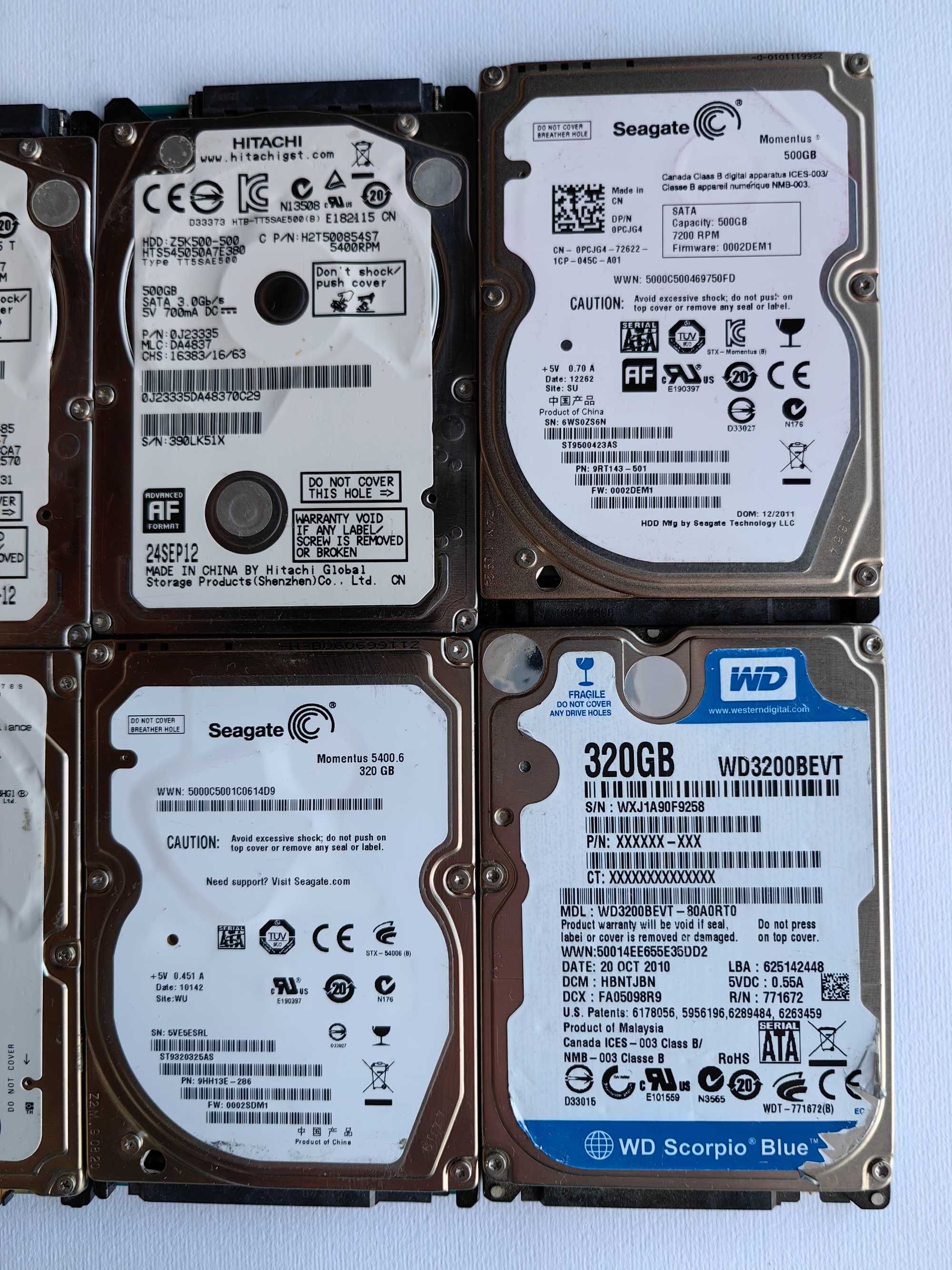 Лот жестких дисков 2.5 sata 8 ШТ