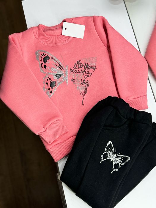 Теплий спортивний костюм на флісі для дівчинки Костюм з начосом