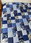 Narzuta patchwork 180/205 cm Granatowa