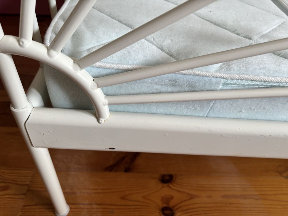 Rama łóżka IKEA MINNEN biała, rozsuwana – używana, TANIO