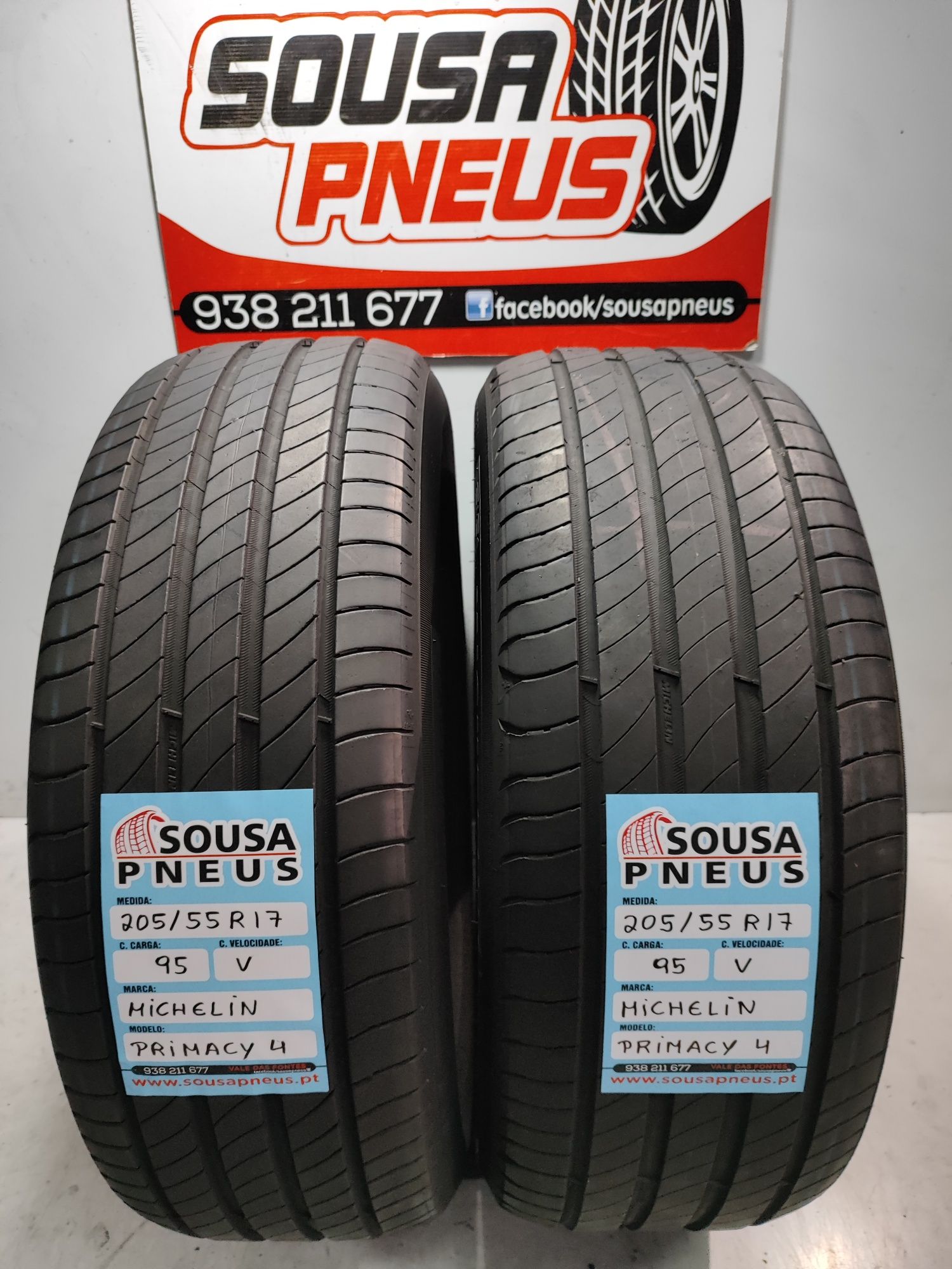 2 pneus semi novos Michelin Primacy 4 205/55R17 95V Oferta dos Portes