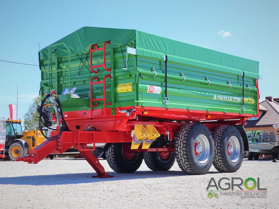 Pronar przyczepa tandem PT510 PT512 plandeka rama czerwona/grafitowa