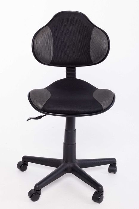 fotel krzesło obrotowe do biurka na kółkach czarne i szare