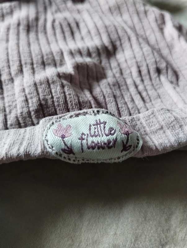 Czapka little flower z uszami i na uszy so cute r. 68 cm 3-6 MSC.