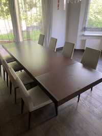 Stół z 8 krzesłami Calligaris 180/300cm x 100cm rozkładany