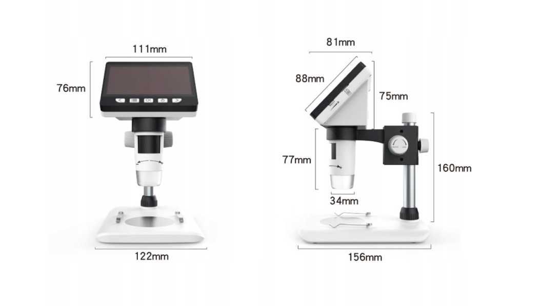 Profesjonalny Mikroskop Ekran Win OS Cyfrowy 1000X USB (OKAZJA)