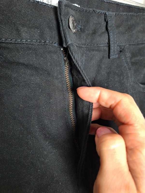 Czarne krótkie spodenki szorty jeansowe damskie na lato bawełna XL/XXL