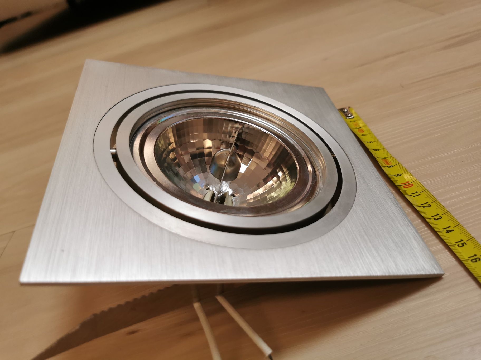 Oczko stropowe Siro 1 AZ0767 kwadratowa oprawa aluminium + halogen 50W