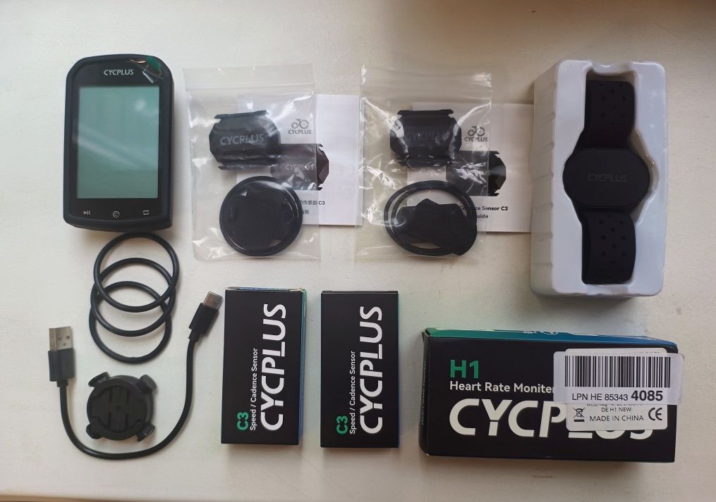 Велокомпьютер Cycplus M1 + 3 датчика (Скорость, Каденс, Пульс)