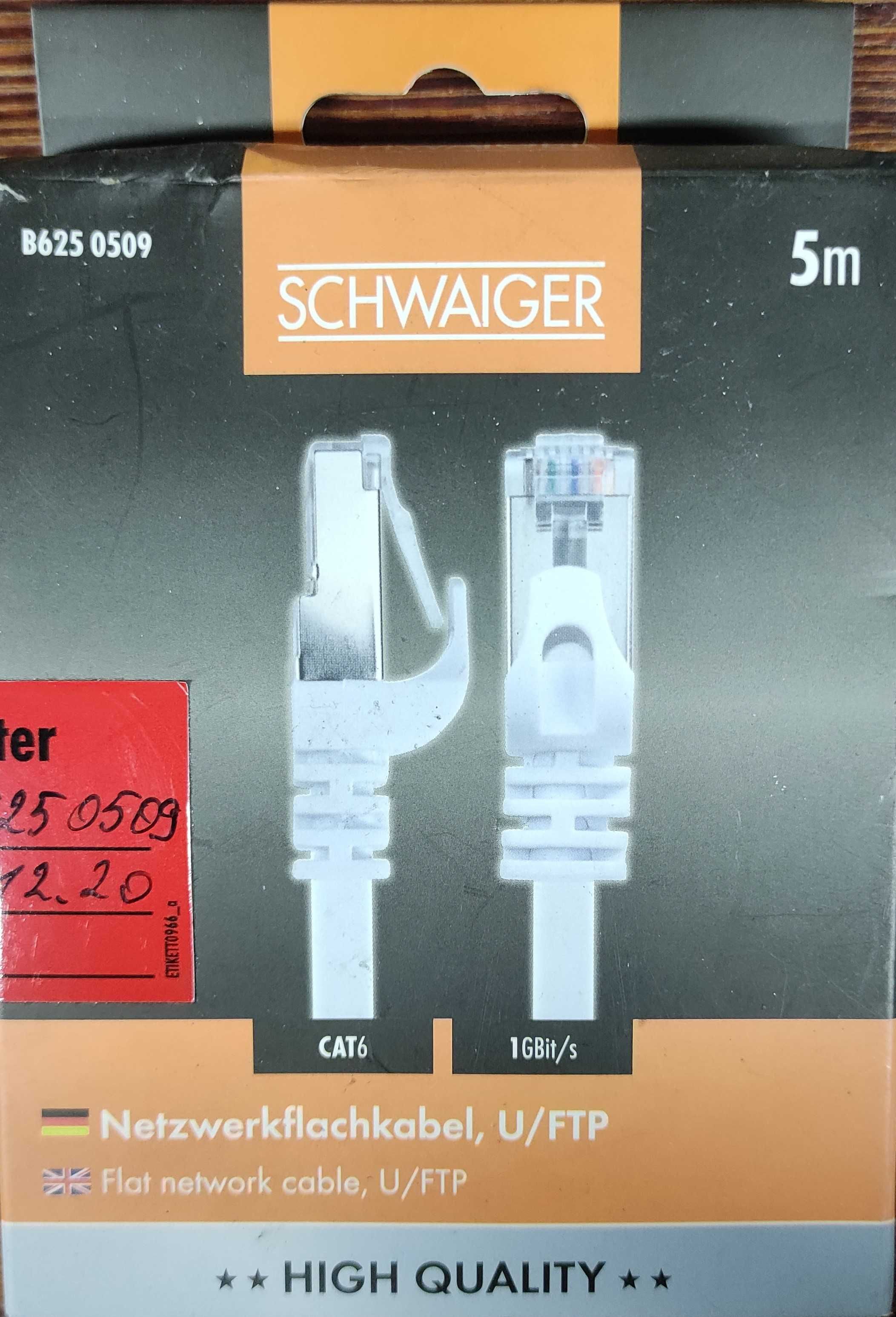Kabel sieciowy  U/FTP RJ45 schwaiger B625 5m