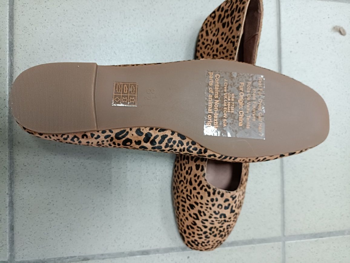 леопардові  Балетки туфлі жіночі шкіряні Madewell