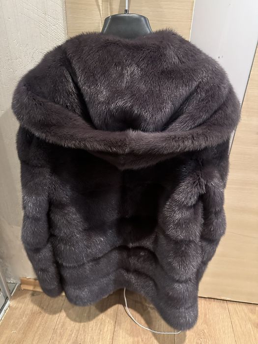 Норковая шуба s автоледи с капюшоном Lola Forner Италия скандинавка