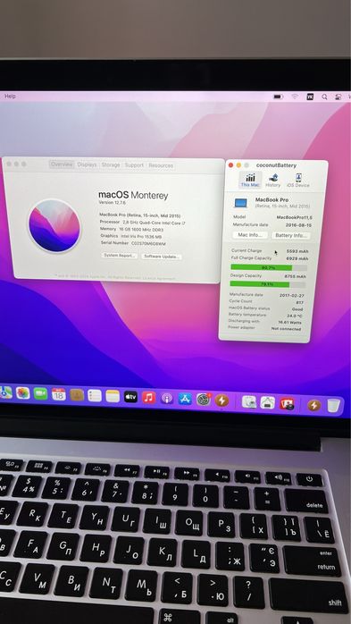 Продам топовий та офіційний MacBook Pro Mid 2015 A1398 MJLT2LL