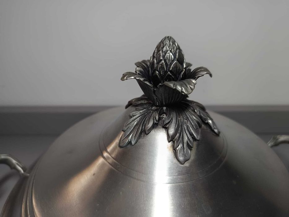 Terrina em Estanho J. Dores (J.D) – 95% Estanho Puro