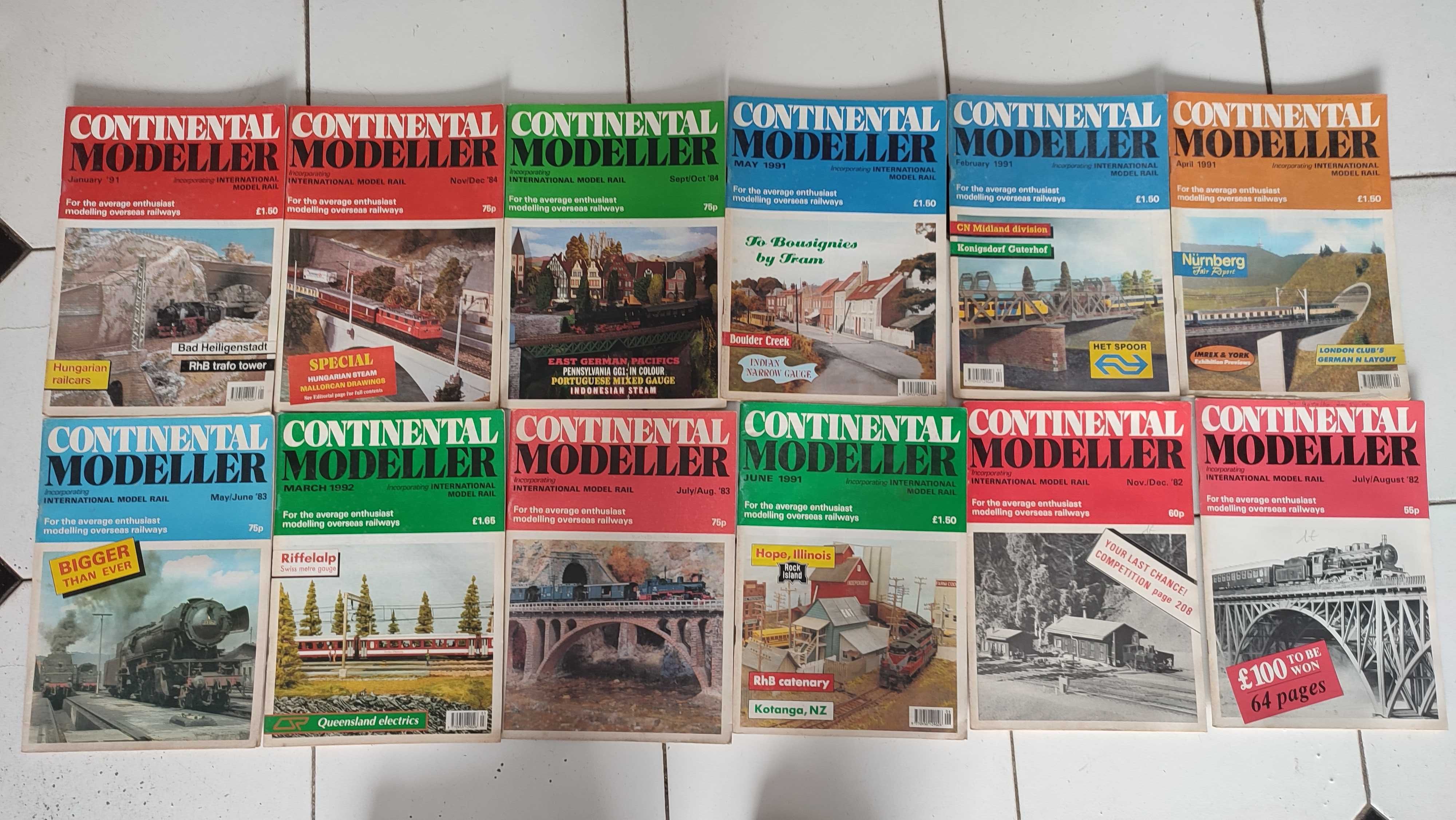 32 Revistas Continental Modeller - Miniaturas de Comboios