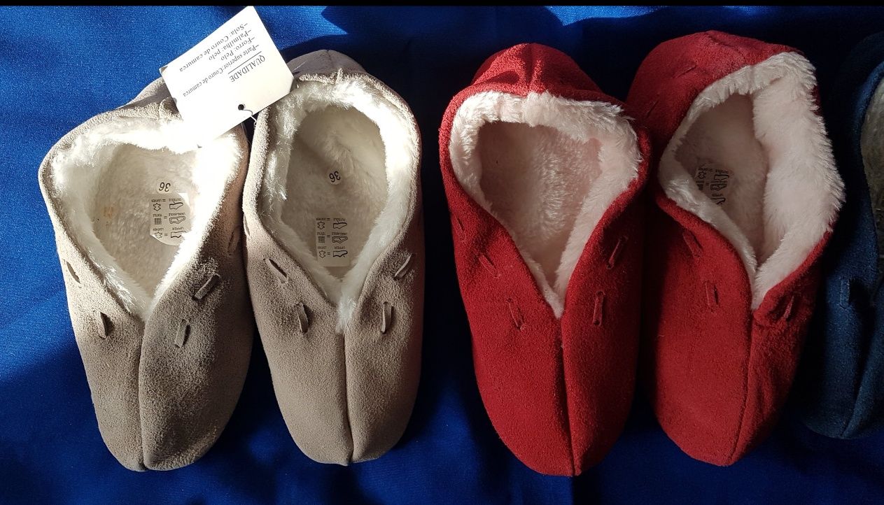 Pantufas para senhora muito quentinhas novas/nunca usadas