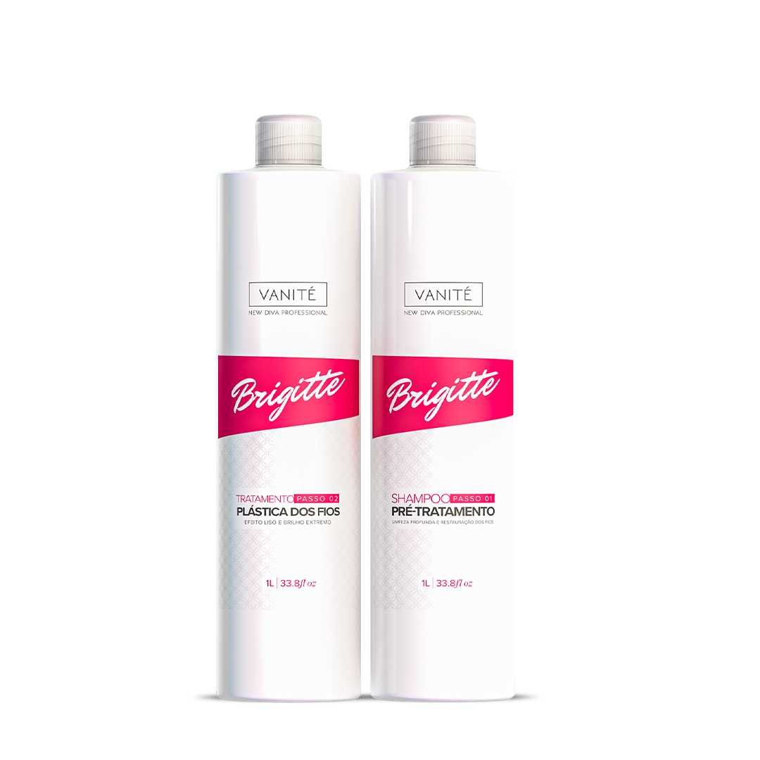 Kit Escova Progressiva Brigitte| Shampoo + Ativo 1000ML