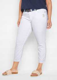 B.P.C spodnie 7/8 białe damskie r.46