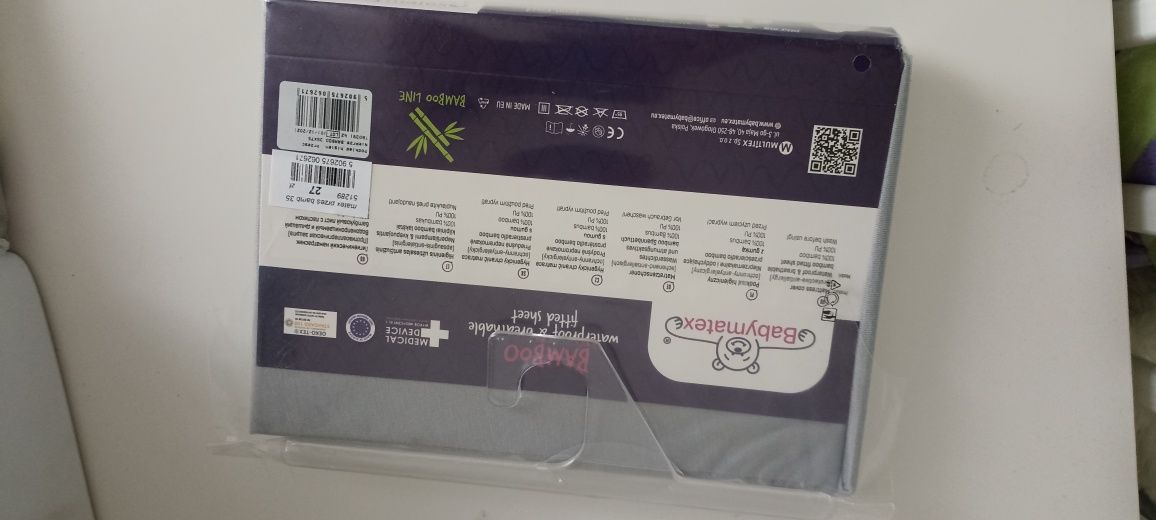 Nieprzemakalne i oddychające prześcieradło BAMBOO z gumką - nowe!
