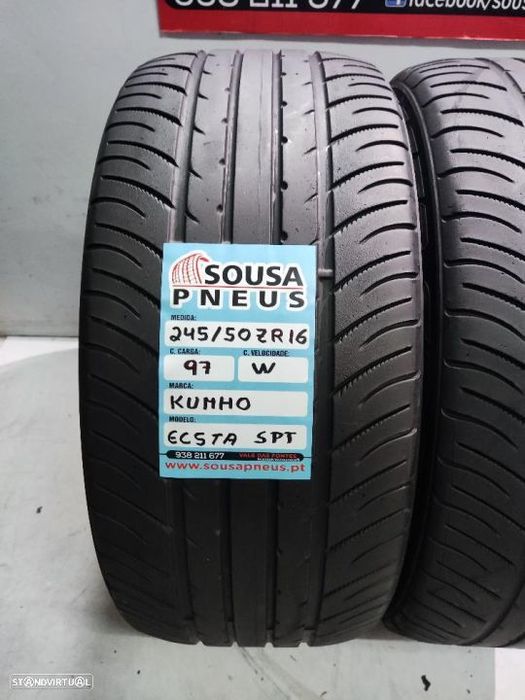 2 pneus semi novos 245-50r16 kumho - oferta dos portes