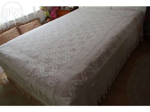 Colcha em crochet (feita à mão) 2.30m 2.15m (sd77)