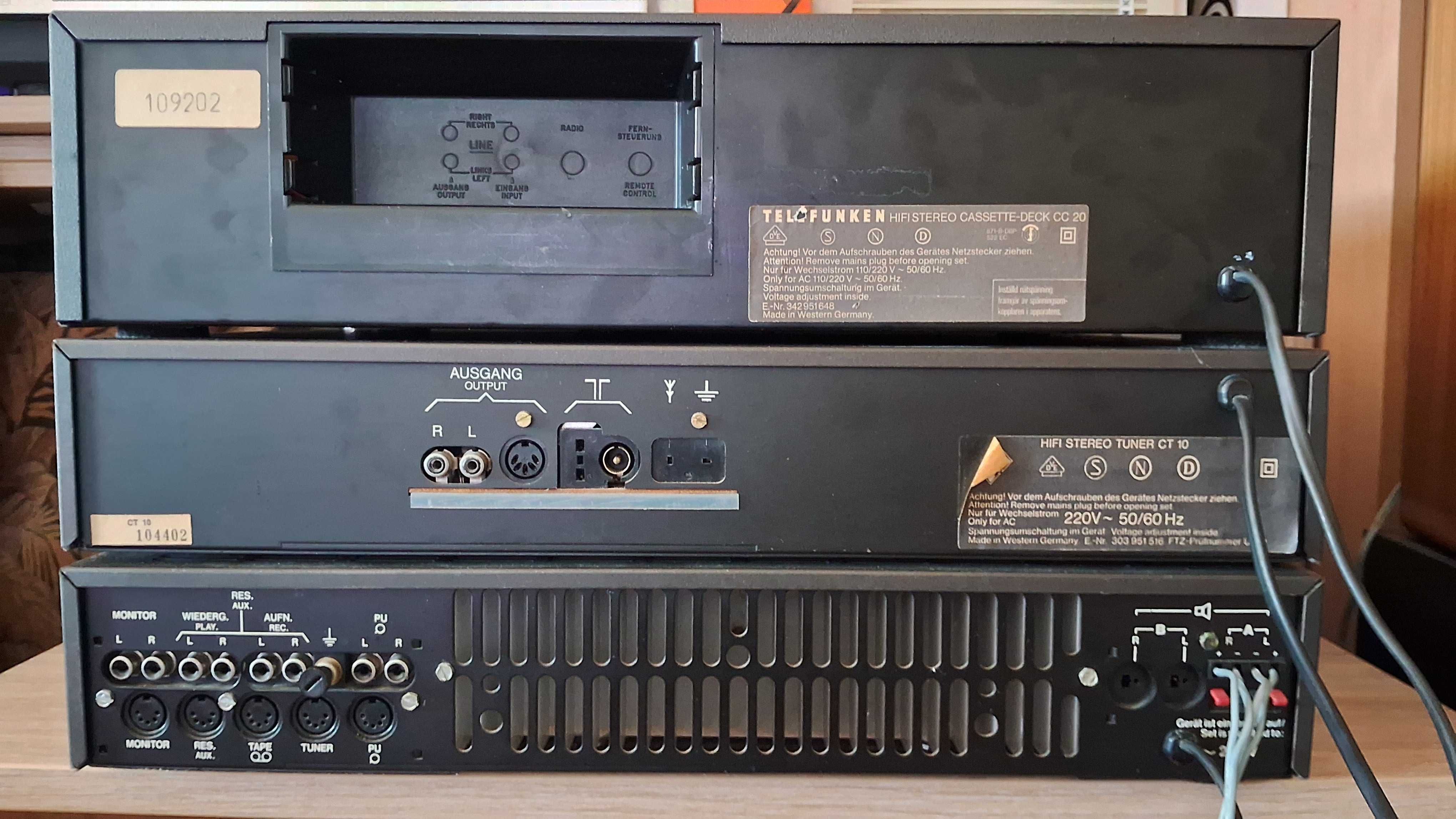 Telefunken HiFi Anlage - C 1  \ Telefunken ca10 tuner ct10 tape cc20