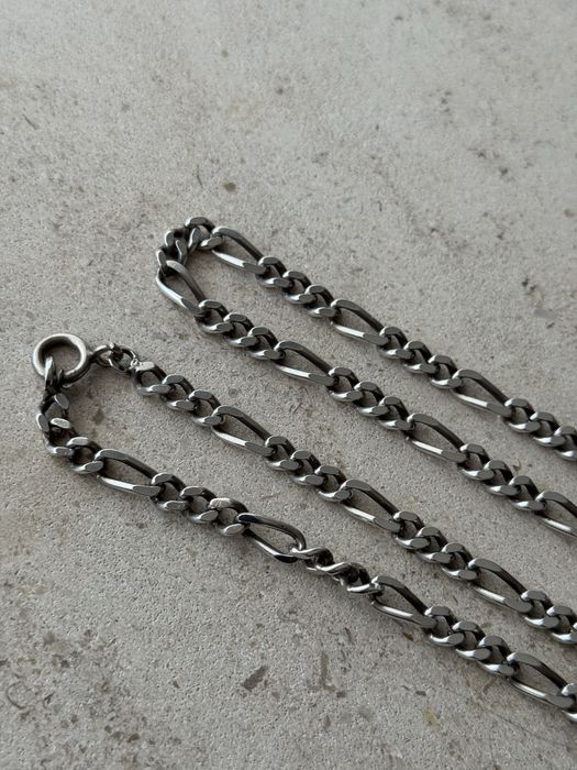 Fio grosso de homem malha 3+1 / figaro em prata portuguesa