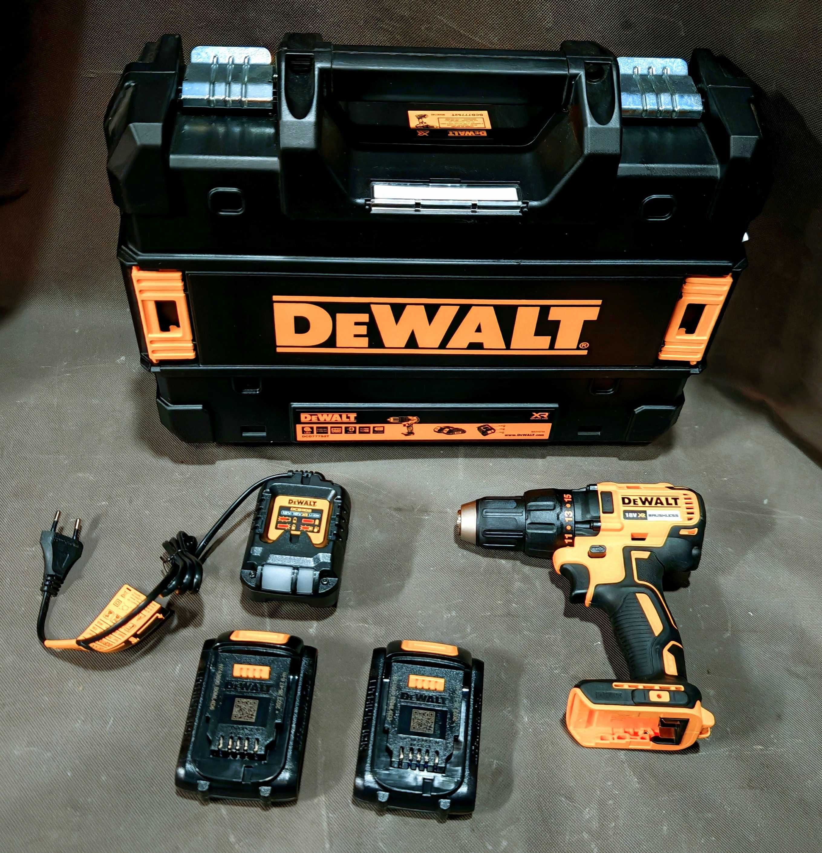 Bezszczotkowa Wiertarko-wkrętarka Dewalt DCD777S2T 18V 2x Aku Nowe